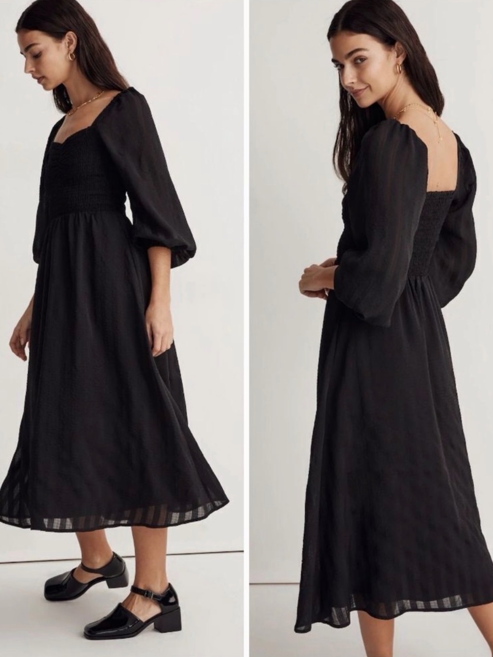 Madewell Lucie Sweetheart Midi Dress Size S - Picture 7 of 7